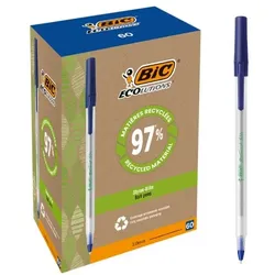 BIC 60er-Pack Kugelschreiber »Round Stic« blau