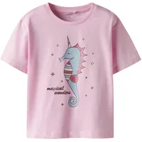 NAME IT T-Shirt mit Motiv-Print, Rosa, 98