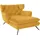 Candy Loveseat 3C CANDY "Beatrice Loungesessel", gelb (curry), B:126cm H:95cm T:160cm, Samt-Optik (100% Polyester), Sessel, mit Knopfheftung im Rücken, Fernsehsessel, Relaxsessel