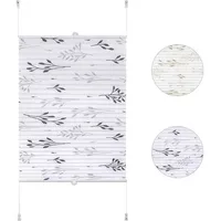 Woltu Plissee Faltrollo Klemmfix 70 x 130 cm grau