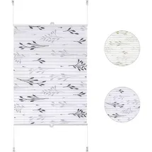 Woltu Plissee Faltrollo Klemmfix 70 x 130 cm grau