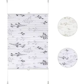 Woltu Plissee Faltrollo Klemmfix 70 x 130 cm grau