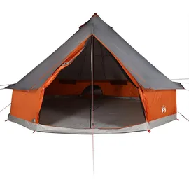 vidaXL Tipi-Familienzelt 8 Personen Grau/Orange
