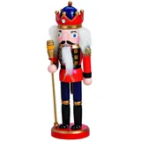 Nussknacker König Holz Deko Figur Weihnachtsdeko Skulptur Objekt Holznussknacker