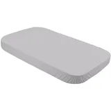 Waldin Spannbettlaken Baumwolle-Jersey-Elasthan 70 x 140 cm Grau