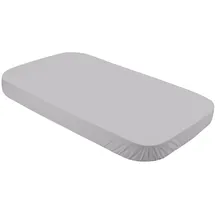 Waldin Spannbettlaken Baumwolle-Jersey-Elasthan 70 x 140 cm Grau