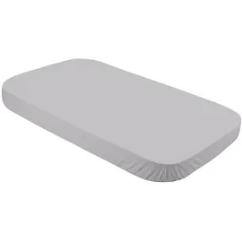 Waldin Spannbettlaken Baumwolle-Jersey-Elasthan 70 x 140 cm Grau