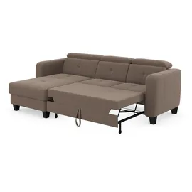sit&more Ecksofa SIT & MORE "Belluci L-Form", grau (taupe), B:247cm H:85cm T:170cm, Sofas, Ecksofa, inklusive Federkern, wahlweise mit Bettfunktion und Bettkasten