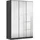 Rauch Drehtürenschrank »Reflect«, mit Spiegelfront, inkl. praktischer Inneneinteilung und Stoffboxen-Set Grau
