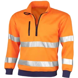 QUALITEX HIGH QUALITY WORKWEAR Sweatshirt signal warnorange Damen: 68 Herren: 6XL