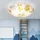 GLOBO Led Kinderleuchte dimmbar mit Fernbedienung Deckenlampe Glas Kinderzimmerlampe rund, Glas bunt mit Tiermotiven, Rgb Farbwechsel 2x 8,5w 2x 806lm warmweiß, Dxh 30x6,5 cm
