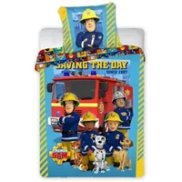 FARO Feuerwehrmann Sam Kinderbettwäsche-Set 100x135 cm, 40x60 cm