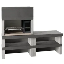 Edilmark KUBO.1 - Grillkamin für Holz und Holzkohle - Feuerstelle rechts