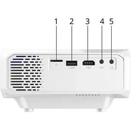 zenwire Projektor WiFi Projektor Miracast E450S - Weiß