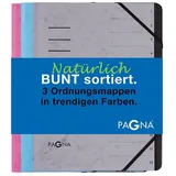 Pagna Organisationsmappe Pagna Ordnungsmappenset Trend 12 Fächer sortiert 3Stück