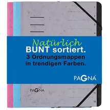 Pagna Organisationsmappe Pagna Ordnungsmappenset Trend 12 Fächer sortiert 3Stück