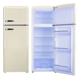 Amica KGC 15631 R Retro-Kühl-Gefrierkombination (206 l, 1440 mm hoch, Rotwein)