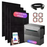 myvoltaics 1760+ Watt Balkonkraftwerk mit Speicher Anker Solarbank 3 5,4 kWh Steckerfertig Komplettset bifazial App