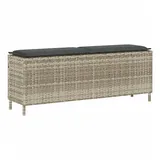 vidaXL Gartenbank 110 x 30 x 40,5 cm Hellgrau
