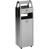 Proregal Kombiascher mit Schloss und Blenden 35 Liter, HxBxT 97,5 x 30,5 x 26,5 cm Stahl Silber
