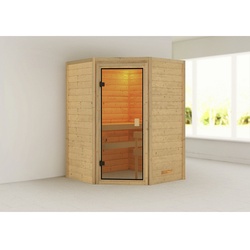 KARIBU Sauna »Antonia«, für 4 Personen, ohne Ofen - beige