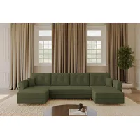 Altdecor Ecksofa in U-Form mit Schlaffunktion und Bettkasten APOL-U