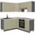 Vicco Winkelküche L-Form 160 x 60 cm Eiche Paneel/Anthrazit