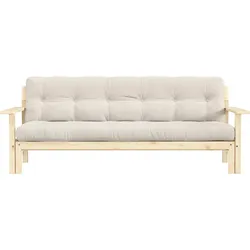 Schlafsofa KARUP DESIGN "Unwind", beige (ivory), B:190cm H:14cm T:92cm, Sofas, Mit Holzstruktur, inkl. Futonmatratze, Liegefläche 130x190 cm