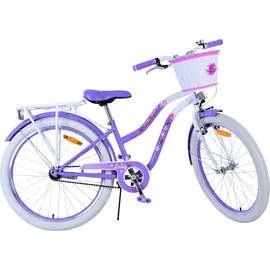 Volare Kinderfahrrad Lovely Fahrrad für Mädchen 26 Zoll in Lila für sicheren Fahrspaß - Weiß