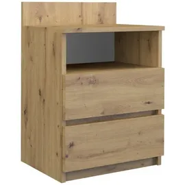 OEM Nachtschrank Moderner Nachttisch 0 x 0 x 0 cm Anthrazit/Artisan Eiche