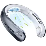 Nackenventilator, 1200mah Tragbarer Nackenventilator, 360° Verstellbarer Hals-Ventilator, Ultra Leise Und 100 Einstellbare Geschwindigkeitsstufen, Bladeless Halsventilator Für Zuhause, Büro Und Reisen