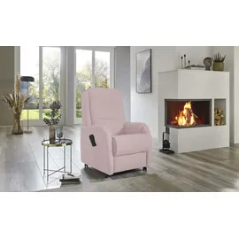 Hukla Fernsehsessel Max Mikrofaser 72 x 109 x 82 cm Rosa/Pink elektrisch mit Rollen