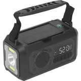 Outdoor-Radio, Notfallradio mit Hoher Kapazität, FM AM für Camping (Black)