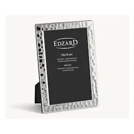 Edzard 2er-Set Bilderrahmen Pavia (10x15 cm, gehämmert, edel versilbert, anlaufgeschützt, 2 Aufhänger