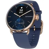 Withings ScanWatch 2 38 mm blau/rosegold, Lederarmband marineblau/rosegold