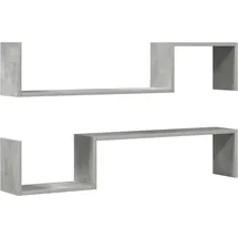 vidaXL Hängeregal 100 x 15 x 20 cm Grau
