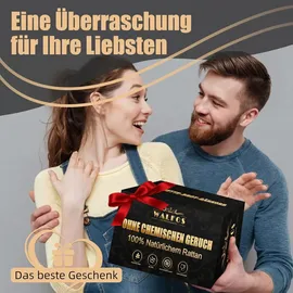 luxuskollektion Gärkörb Set 2-teilig 23cm Rund + 25cm Oval 100% Rattan