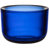 Iittala Valkea Teelichthalter aus Glas in der Farbe Ultramarinlau, Maße: 6cm x 6cm x 8,5cm, 1066663