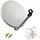 Premium X PremiumX Satelliten-Komplettanlage 80cm Satellitenschüssel Single Monoblock Astra Hotbird SAT LNB 2X F-Stecker