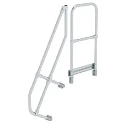 Handlauf Aluminium für Treppe 60° mit Plattform Stufenanzahl 4