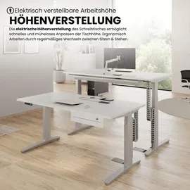 bümö Schreibtisch elektrisch Graphit