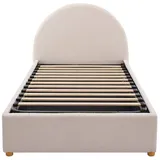 vente-unique Bett mit Bettkasten Lirimo Cremefarben 103 cm