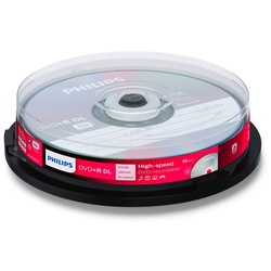 Philips DVD-Rohling 10 Philips DVD+R Double Layer 8,5GB 8x Spindel