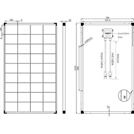 EnjoySolar enjoy solar Monokristallines Solarmodul, 182mm Solarzellen 10 Busbars Solarpanel ideal für Wohnmobil, Balkonanlage, Gartenhäuse, Boot (2...