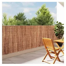 vidaXL Rindenzaun 400 x 125 cm Braun/Holz