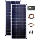 200Watt 12Volt Solar Set Solaranlage Inselanlage Garten Camping Solarmodul Photovoltaik