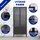 Coemo Vitrine Paris 80 x 35 x 180 cm Schwarz