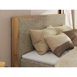 MKS Wood Classic King 140 x 200 cm H3 Dunkelbeige Struktur