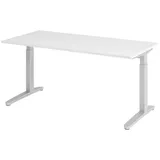 bümö Schreibtisch 160x80 Höhenverstellbar Weiß