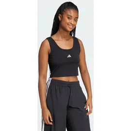adidas Essentials Small Logo Cotton Lifestyle Tanktop Black / White XS